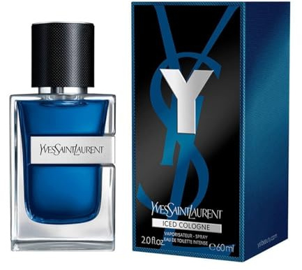 Yves Saint Laurent Y Eau de Toilette Intense Iced, Spray Profumo Uomo, Fragranza Aromatica Agrumata, Note di Bergamotto e Lavanda, 60 ml