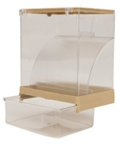 Tyrol | Mangeoire Oiseaux Anti-Gaspillage 10.5x8.2x14.5cm | Mangeoire Oiseaux avec Bac de Récupération des Graines et Tiroir à Déchets | Accessoire à Fixation Intérieure et Extérieure de la Cage