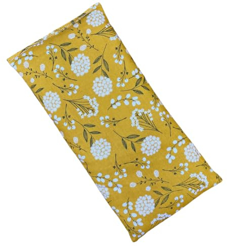 Handcrafted Large Microwave Heating Pad with Flax Seed, Scented or Unscented, Good for Back Pain or Cramps, Moist Heat Therapy or Ice Pack, Microwavable Bean Bag