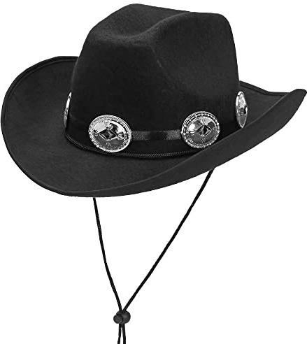 W WIDMANN MILANO Party Fashion - Cappello da cowboy in feltro, ranger, sceriffo, cowgirl, western, in maschera, carnevale
