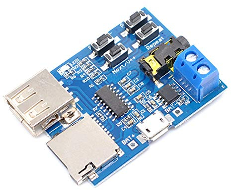 DollaTek Décodeurs MP3 sans perte Amplificateur de puissance de décodage Lecteur MP3 Module audio Prise en charge de la carte de décodage MP3 Carte TF USB