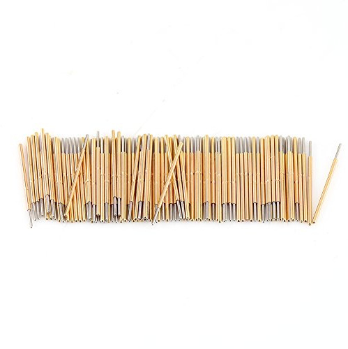 100 STK. Pogo Pin 0.68 mm Federprüfspitze Pogo-Stift Rundkopfstifte für Leiterplattenprüfung P50-B1 Durchmesser Länge 16 mm
