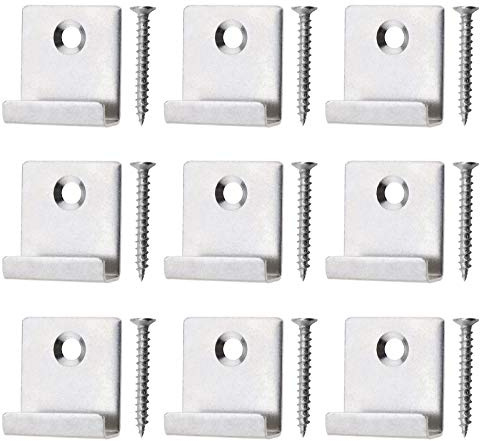 Create idea Terrassendielen Anfangs/Endklammer 8mm Decking Versteckt Anlasser Verschluss Board Clip mit Selbstschneidender Schraube Edelstahl DIY Hardware 25x