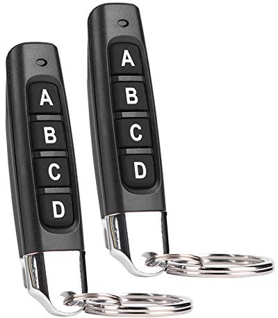 Domybest Télécommande Portail Universelle 433 mHZ ABCD 4 Canaux Télécommande Clonage à Code Fixe pour Porte de Garage Porte électrique