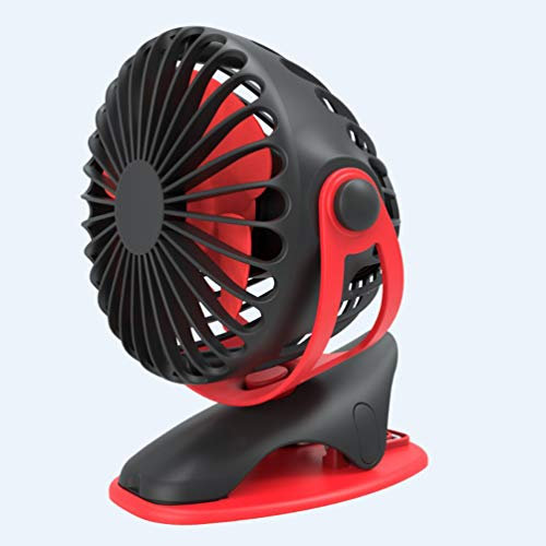 QREZ Mini Ventilateur De Table, Petit Ventilateur Portable Ventilateur USB Chargeur De Bureau 4000mAh Mini Ventilateur Extérieur De Bureau Portable pour Bureau À Domicile,Noir