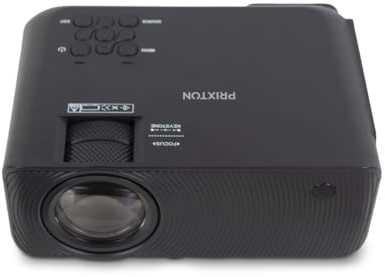 PRIXTON Videoproiettore WiFi Deluxe, Proiettore Portatile, Risoluzione Full HD compatibile con Video 4K, 7.000 lumen, 180 ANSI Lumens, Dimensioni fino a 230”, Compatibile con Chromecast