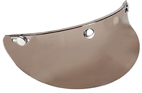 Vintage 3-Snap Motorcycle Helmet Visor Peak UV for Most Open Face Half Face Or Vintage Helmets,15cm x 5cm - Transparent Tea