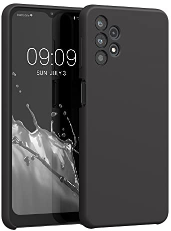 kwmobile Handyhülle für Samsung Galaxy A32 5G Hülle - Case Silikon - Kabelloses Laden - Schutzhülle Cover in Schwarz matt