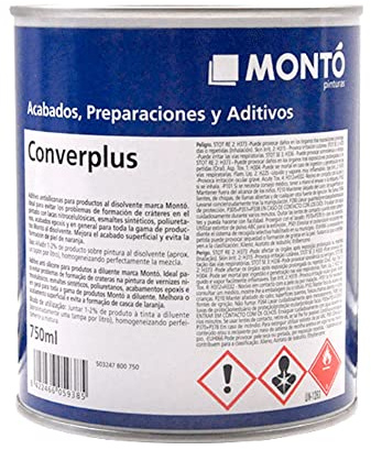 Aditivo Matizante para Productos con Base Disolvente. Ideal para Esmaltes, Barnices Sintéticos, Nitrocelulósicos y Poliuretánicos. Converplus Matizador Color Blanco 750ml
