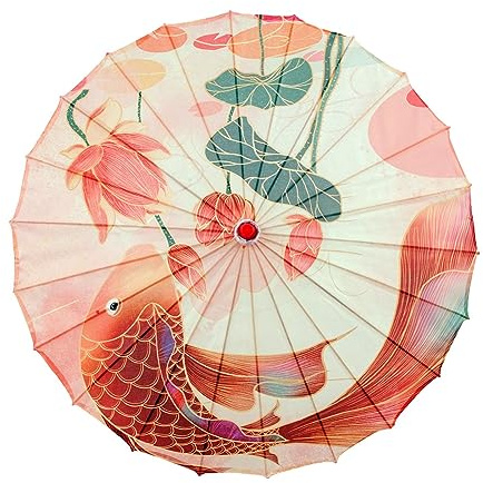 Baoblaze Handgefertigter Regenschirm aus geöltem Papier, japanischer chinesischer klassischer Tanz-Regenschirm, klassischer Tanz-Sonnenschirm für weibliche