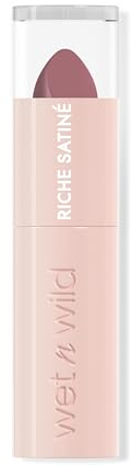 Wet n Wild Rich Satin Lip Color, Langanhaltender Lippenstift mit Mattem Finish, Feuchtigkeitsspendende, Nicht-Austrocknende Formel, Hochpigmentiert und mit Samtweicher Textur, Hush Lil' Beige