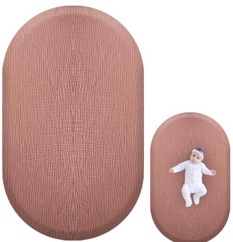 Baby-Bettwäsche für Stubenwagen – kuscheliger Bezug für , kuschelige Bettwäsche für Kleinkinder, Gaze, Musselin-Gaze-Wiege, Matratzenbezug, neutrale Musselin-Gaze-Wiege, Matratzenbezug für