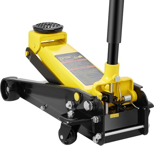 VEVOR 3 Ton Low Profile Floor Jack, Heavy-duty Steel Racing Floor Jack with Single Piston Quick Lift Pump, Lifting Range 5.12-20