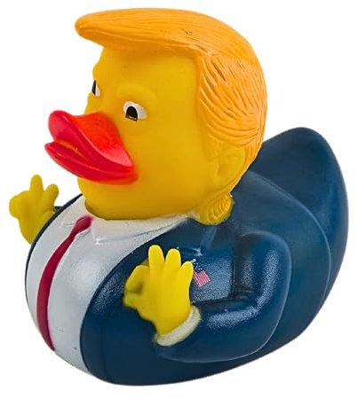 4E's Novelty Large Rubber Duck - 3.15 Inch Rubber Duck , 1 Piece - Great for Jeep Ducking, 2025 Gifts, Bath Tub Toys Christmas White Elephant Exchange Gag Gift for Adults