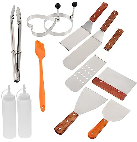 OFFSCH 1set Utensili Da Barbecue Inossidabile Kit Portatile Per Grigliate All Aperto Accessori Bbq Per Campeggio e Picnic Utensili Pratici e Resistenti