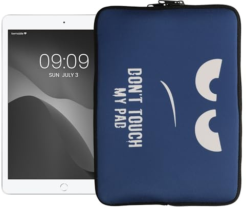 kwmobile Cover Tablet Compatibile con 9,7-11 Tablet - Custodia eReader Universale - Copertina Protettiva in Neoprene Don't Touch My Pad
