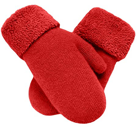 Arm Warmers Women's Black Winter Gloves, Warm Gloves, Lined Knitted Gloves, Elastic Cuffs, Knitted, Warm Lined Gloves, Latex Outfit, red, One Size
