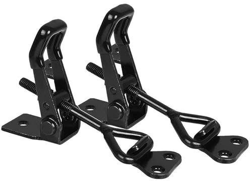 Knebelklemme, verstellbar, Karbonstahl, 150 kg Kapazität, Modell 4001, Schwarz, 2 Stück