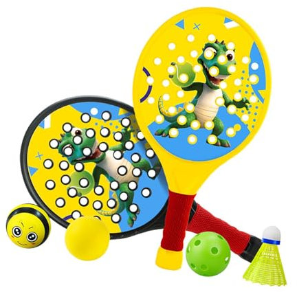 rockible 2 Pieces Kids Padel Rackets Rackets Paddles Set Paddle Tennis Racquets for Junior Sports