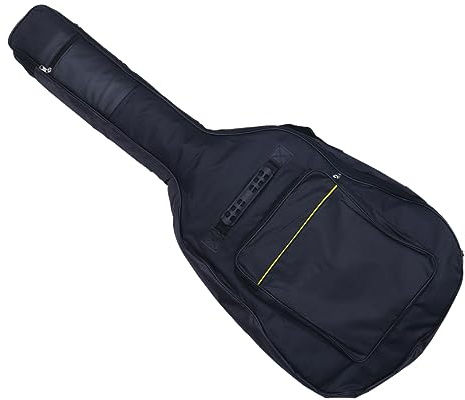 CIMAXIC Gitarrentasche Für 40/41 Zoll Mit Doppelgurten Aus Oxford-Stoff Ergonomischem Griffkissen Und Atmungsaktivem Rückenpolster Kleinere Tasche Für Zubehör