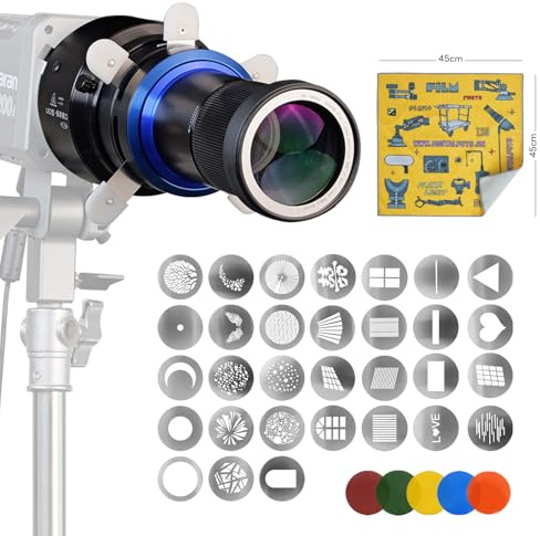 Bowens Mount Snoot Conical Photography, Studio Lighting Accessory Compatible with Aputure Storm 400X, Amaran 150c, 600x Pro, AD400, Godox SL60, Neewer LED Video Speedlite Light etc