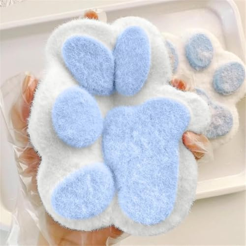 4 PCS Taba Squishy Toys, Kuscheltiere, Fufu Plüschtiere, Fidget Squeeze Toy Adorable für Erwachsene, Stress Relief Novelty für Angst Spielzeug für Autismus (Blaue riesige Katzenpfote)