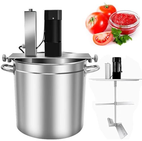MJMLUCK Mixeur Automatique, mixeur Chauffant Professionnel en Acier Inoxydable, agitateur pour sauces, soupes et assaisonnements pour Fondue Chinoise, Vitesse de mélange réglable, avec GRA