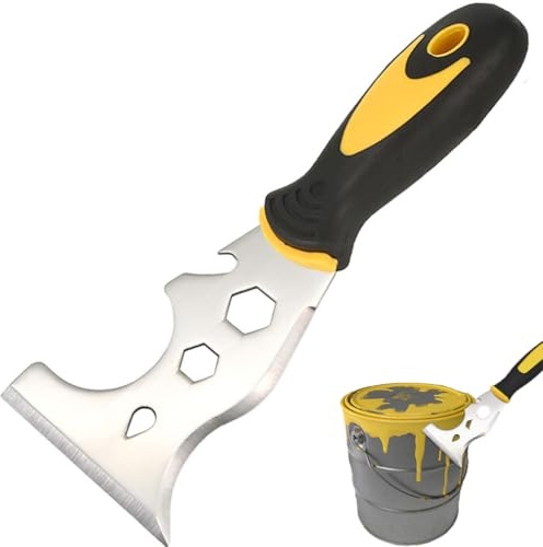 Raschietto in acciaio inox, 13 in 1, strumento professionale per sverniciare, include coltello per stucco, raschietto da parete e set di coltelli, strumenti per carta da parati, raschiare intonaco