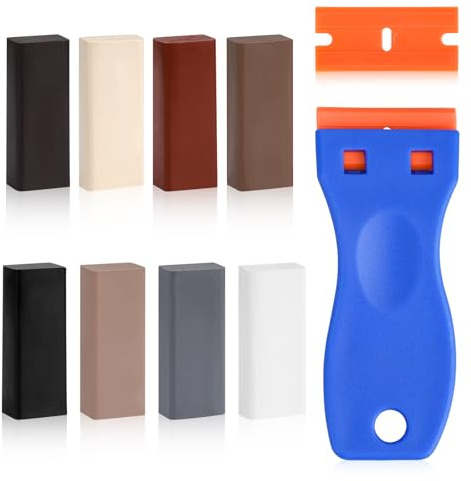 Fliesen Reparatur Set, Fliesenreparaturset für Fliesen, Naturstein, Marmor Reparieren, Keramik Reparatur Hartwachs Reparaturset auch für Laminat, Holz, Parkett und Vinylboden, 8 Farben