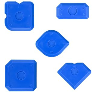 5Pcs Silicone Caulking Tool Set Reusable Sealant Smoother Kit for Kitchen, Bathroom & Tiles, Suitable for Beginners & DIY Projects (Blue)