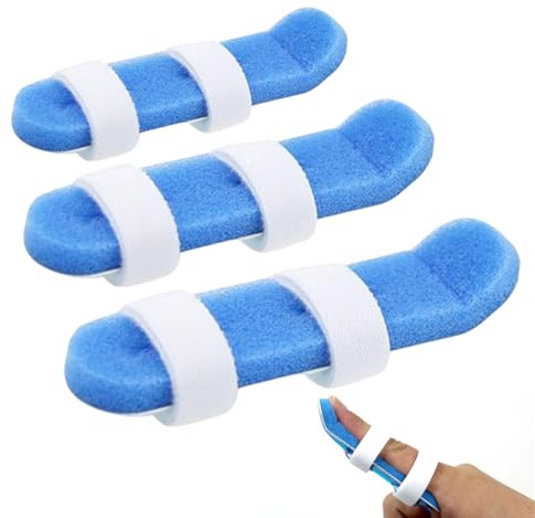 ZORVYN 3 Stücke Fingerlinge Fingerschutz Fingerkissen Stacksche Schiene für Mittelfinger, kleiner Finger, Ruhigstellung, Gebrochene Finger, Arthritis, Knuckle