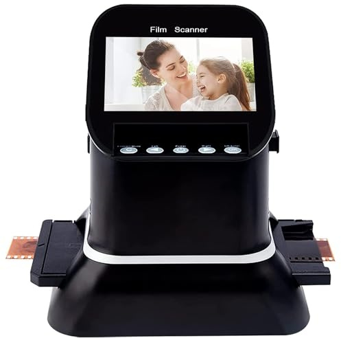 Scanner per pellicole e diapositive con schermo LCD da 4,3, converte negativi e diapositive da 35 mm, 135, 126, 127 in JPEG digitale, scanner per pellicole da 120 mm, 22 milioni di pixel, convertit