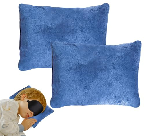 Genikeer Almohada Pequeña | Cojín Portátil de Dos Piezas,27,94 x 17,78 cm Almohada de Soporte para el Cuello,28 X 18 Cm para Soporte De Cuello Cintura Y Rodilla para Niños Y Mascotas En Cama Silla