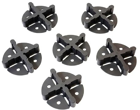 400 Stk. Fugenkreuze mit Teller 3 mm / 4 mm / 5 mm oder 6 mm Fugenbreite Fliesenkreuze Terrassenplatten Plattenteller Fugenkreuz mit Bodenplatte (5 mm Fugenbreite)