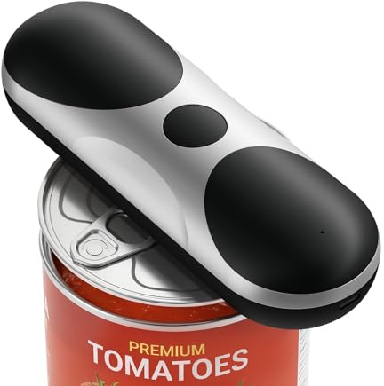 Electric Can Opener | One-Touch Automatic Tin Opener, for Seniors with Arthritic Hands, USB Rechargeable, Side Cut, Smooth Edge, for Any Size Cans