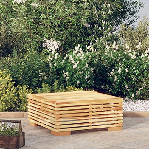 Zentexion Garten-Couchtisch Massivholz Teak 69,5x69,5x31 cm stabiles Design für Terrasse Outdoor Loungesofa Gartensofa Sitzgruppe kombinierbar modular