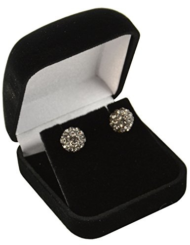 Box Displays 1 boîte à boucles d'oreilles en velours noir pour présentation de boucles d'oreilles, cadeau de mariage