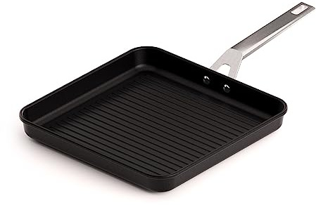 Valira Aire - Grill Premium de 28x28 cm Hecho en España, Aluminio Fundido con Antiadherente Reforzado, Apto para inducción