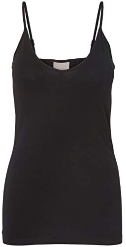 VERO MODA Damen Top VMMAXI My Soft V Singlet NOOS, Gr. 40 (Herstellergröße: L), Schwarz