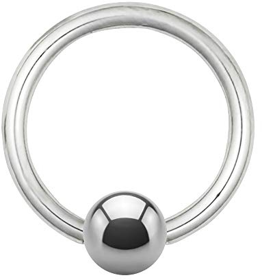 Treuheld® | Klemmkugelring 1,0 mm - 7 Größen - BCR Piercing (Ball Closure Ring) - Klemmring - Silber mit Kugel - Chirurgenstahl (Edel-Stahl) - Septum, Helix, Tragus, Nase, Lippe, Brust, Augenbraue Ohr