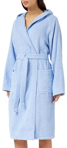 Gabel - Accappatoio adulto unisex in spugna di puro cotone idrofilo, tinta unita, peso spugna 380 gr/mq, ampie tasche, cintura e pratico cappuccio, anche come vestaglia.
