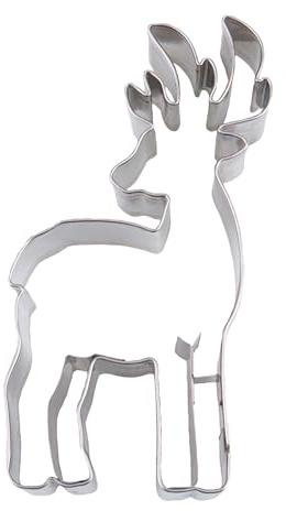 Städter Ausstechform Hirsch, Edelstahl, Silber, cm, 11 x 11 x 3 cm, 1 Einheiten