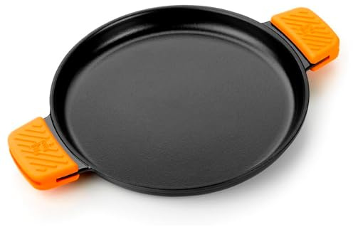 BRA Efficient Iron | Parrilla redonda lisa 32 cm, fabricada en hierro fundido esmaltado. Apta para su uso en horno y todo tipo de cocinas, incluída inducción. Apta para el lavavajillas.