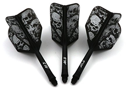 CUESOUL Dart Flights Black with Pattern Design