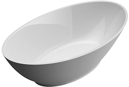 Mai & Mai Waschbecken Aufsatzwaschbecken Waschschale Waschtisch aus Mineralguss in Weiß (Hochglanz) Oval Col807