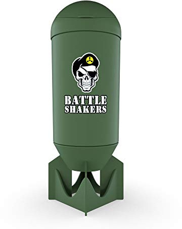 Battle Shakers Bomb | Military Themed Shaker Bottle | Leak-Proof Protein Cup with Storage Compartment | Mix Protein Powders & More | Durable & Dishwasher Safe | 20 Oz