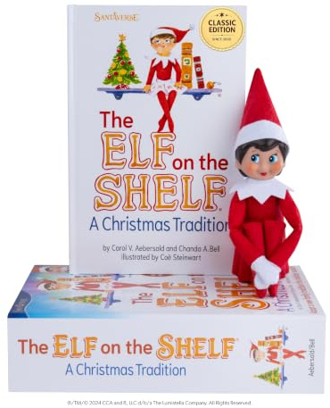 The Elf on the Shelf: A Christmas Tradition - Girl Scout Elf with Blue Eyes - Includes Artfully Illustrated Storybook, Keepsake Box and Official Adoption Certificate