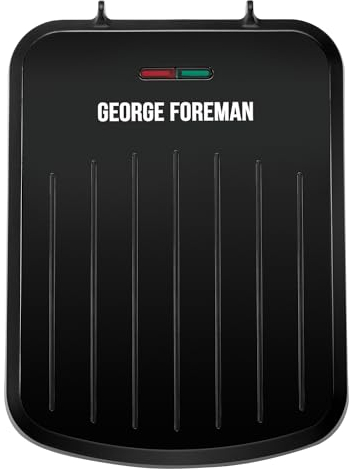 George Foreman 25800 Kleiner Grill – vielseitige Grillplatte, Kochplatte und Toastiemaschine mit schneller Erwärmung und einfacher Reinigung, schwarz