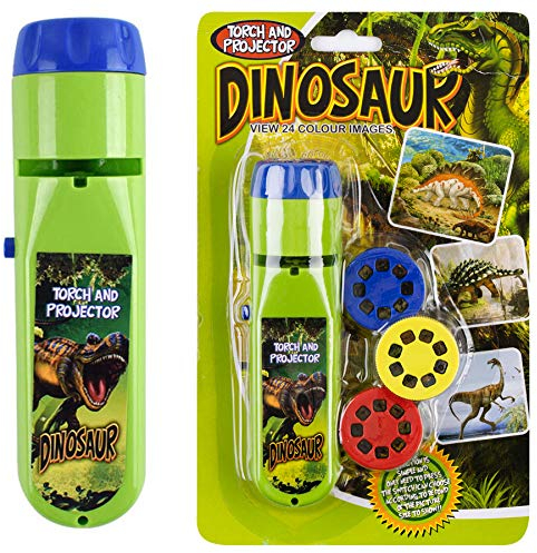Georgie Porgy Kinder Projektor Taschenlampe Dinosaurier Spielzeug zum Wand Decke Zelt Lehrreich Wissenschaft Einstellen Dino Geschenk für Junge Mädchen ab 3 Jahre mit 1 Blätt Tattoos (Dinosaurier)