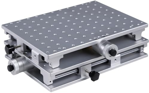 US Stock 2-Axis Work Table 2D Workbench XY Adjustable Manual Linear Stage for Laser Marking Engraving Machine
